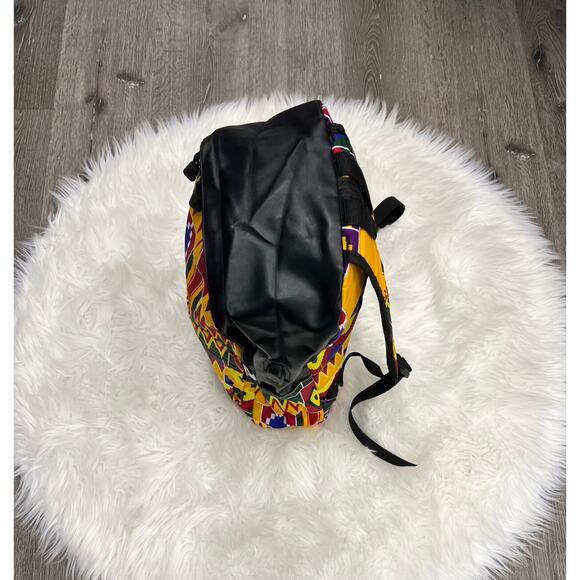 Multi-colored Kente Print Backpack NEW - Picture 4 of 7
